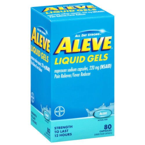 Aleve All Day Strong Pain Reliever/Fever Reducer, 220 mg, Liquid Gels, Capsules