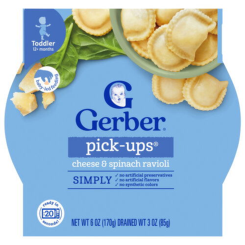 Gerber Pick-Ups Toddler 12+ Months Cheese & Spinach Ravioli