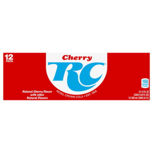 R & C Cola, Cherry, 12 Pack