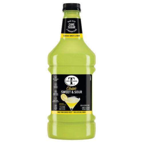 Mr & Mrs T Non-Alcoholic Mix, Classic, Sweet & Sour