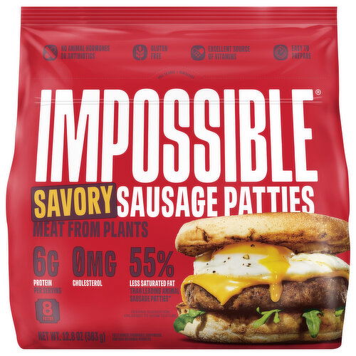 Impossible Sausage Patties, Savory