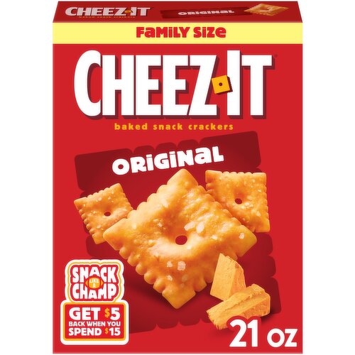 Cheez-It Cheese Crackers, Original, Family Size