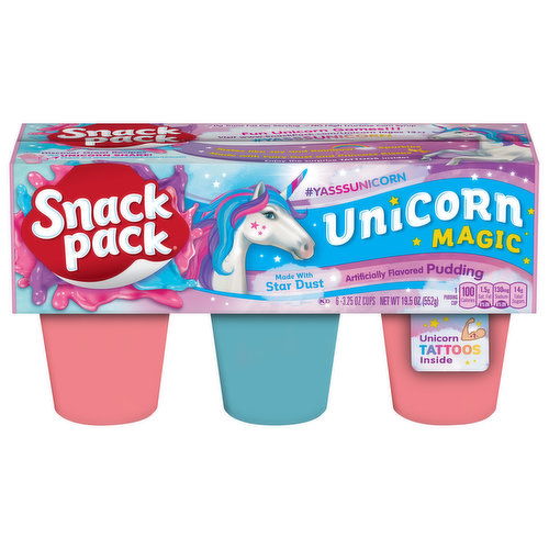 Snack Pack Unicorn Magic Flavored Pudding