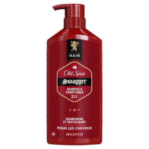 Old Spice Old Spice Shampoo and Conditioner for Men, Swagger 2in1, Healthier, Fuller, More Moisturized Looking Hair, 21.9 fl oz