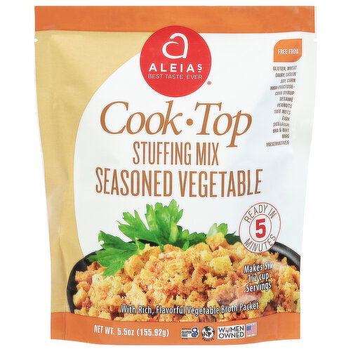 Aleia's Stuffing Mix, Seasoned Vegetable, Cook Top