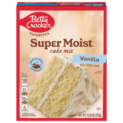 Betty Crocker Super Moist Cake Mix, Vanilla