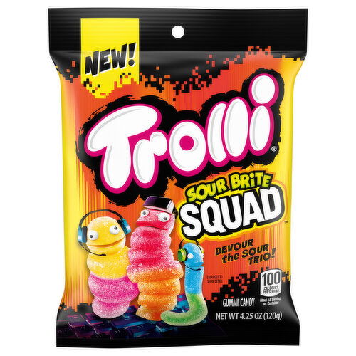 Trolli Gummi Candy, Sour Brite Squad