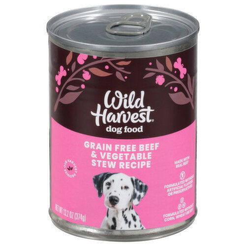 Wild Harvest Dog Food, Grain Free Beef & Vegetable Stew Recipe