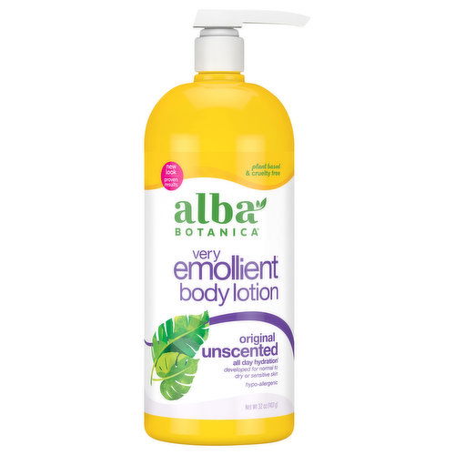 Alba Botanica Very Emollient Unscented Original Body Lotion