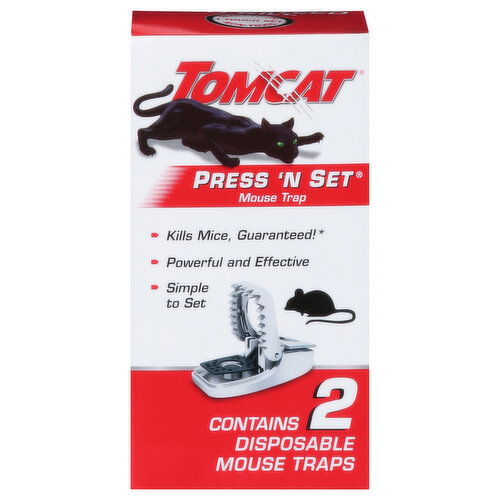 Tomcat Press N Set Mouse Traps, Disposable