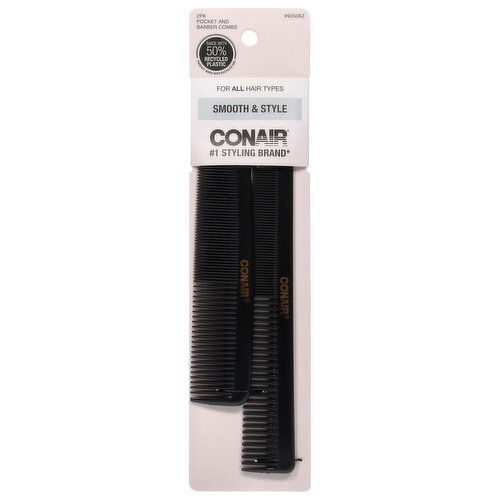 Conair Smooth & Style Pocket and Barber Combs