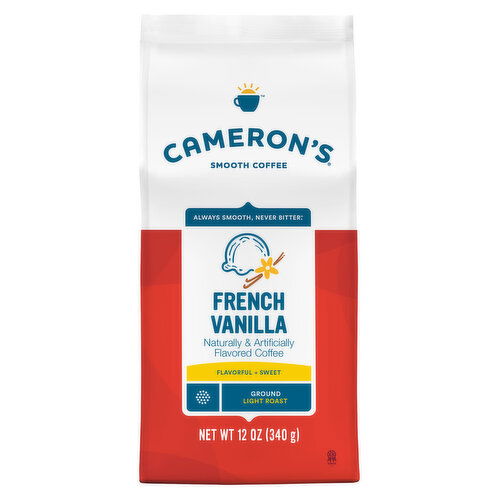 Cameron's Coffee Bag, Flavored, French Vanilla, Light Roast Ground Coffee