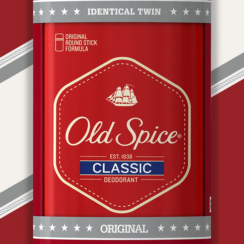 Old Spice Classic Classic Original Scent Deodorant, 3.25 oz Twin Pack