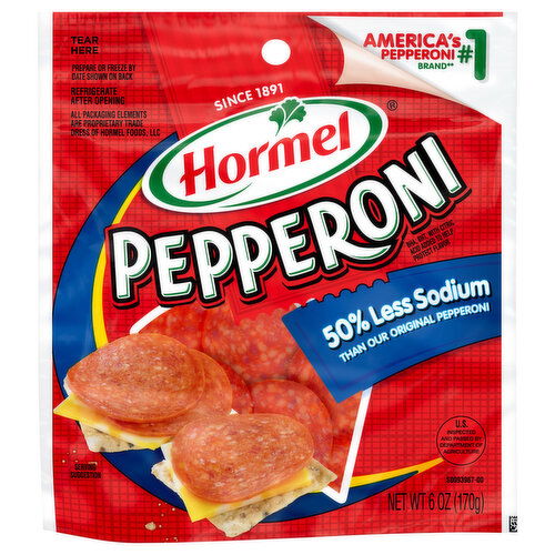 Hormel 50% Less Sodium Pepperoni