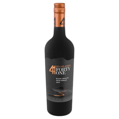 Highlands 41 Red Wine, Black Granite, Paso Robles, 2019