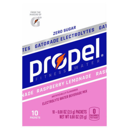 Propel Electrolyte Water Beverage Mix, Zero Sugar, Raspberry Lemonade