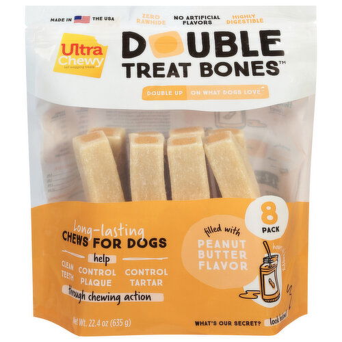 Ultra Chewy Double Peanut Butter Flavor Treat Bones
