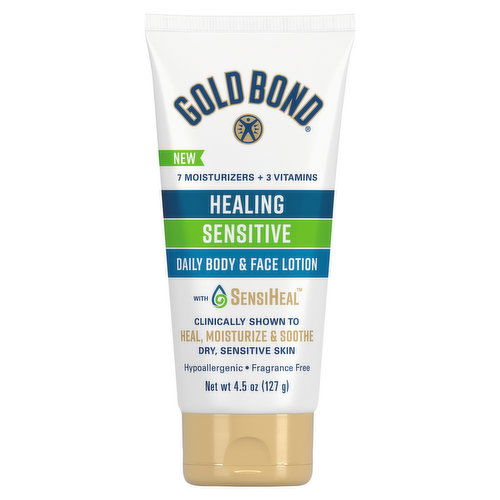 Gold Bond Body & Face Lotion, Daily, Healing, Sensitive