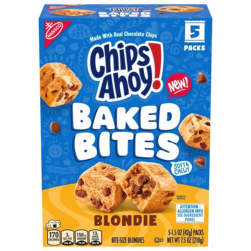 CHIPS AHOY! Baked Bites, Blondie, 5 Snack Packs (5 Bites per Pack)