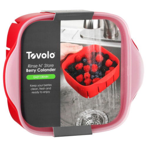 Tovolo Berry Colander, Easy Drain, Rinse N’ Store