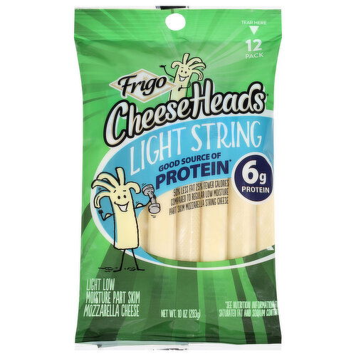 Frigo CheeseHeads Light Low Moisture Part Skim Mozzarella String Cheese