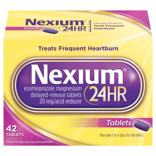 Nexium Acid Reducer, 24HR, 20 mg, Tablets