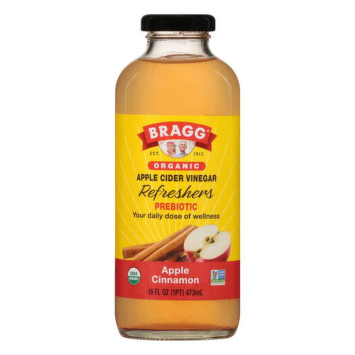 Bragg Refreshers Apple Cider Vinegar, Organic, Apple Cinnamon, Prebiotic