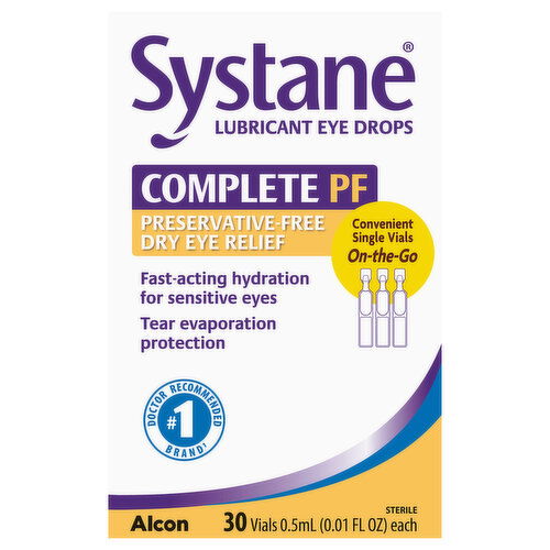 Systane Eye Drops, Lubricant, Complete PF