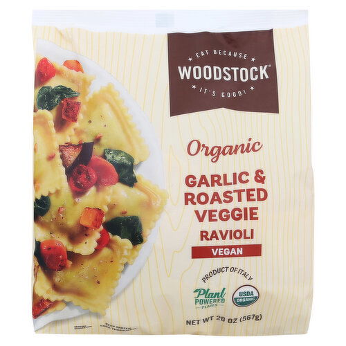 Woodstock Ravioli, Organic, Garlic & Roasted Veggie