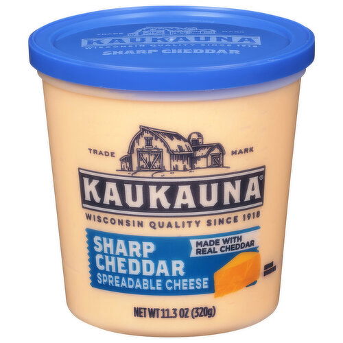 Kaukauna Spreadable Cheese, Sharp Cheddar