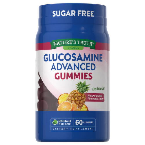 Nature's Truth Gummies Advanced Natural Orange Pineapple Flavor Glucosamine