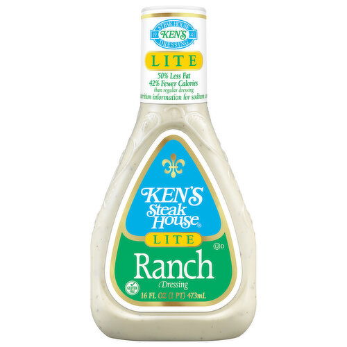 Ken's Steak House Dressing, Ranch, Lite