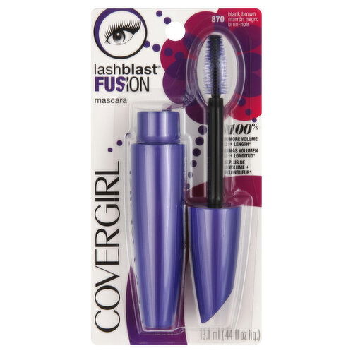 CoverGirl LashBlastFusion Mascara, Black Brown 870