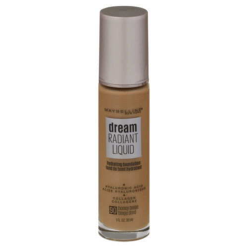 Maybelline Dream Radiant Liquid Foundation, Hydrating, Honey Beige 90