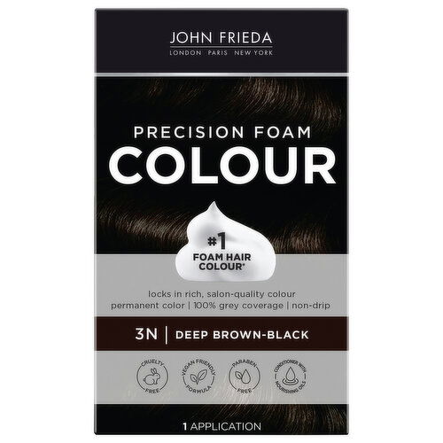 John Frieda Hair Colour, Precision Foam, Deep Brown-Black 3N