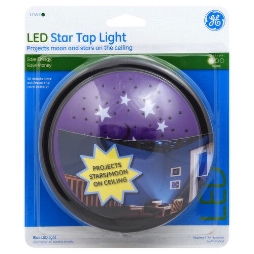 GE Star Tap Light, Blue LED Light