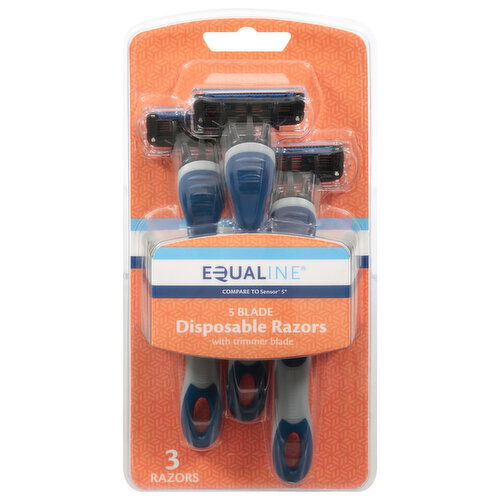 Equaline Razors, Disposable, 5 Blade