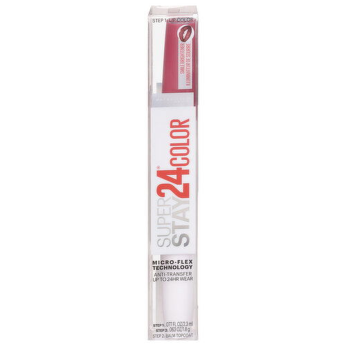 Maybelline Super Stay Lip Color/Balm Topcoat, 24 Color, 305 Crisp Magenta