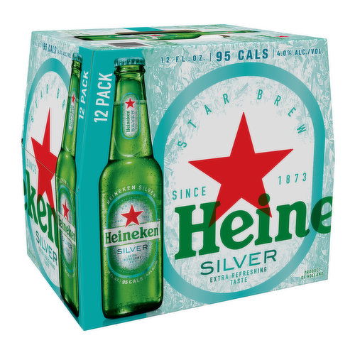 Heineken Brew Chilled Lag, Silver, 12 Pack Bottles