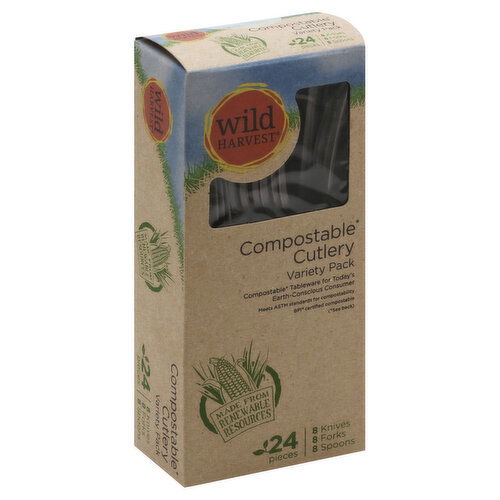 Wild Harvest Cutlery, Compostable, Variety Pack