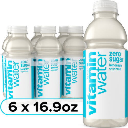 vitaminwater vitaminwater zero sugar squeezed  Sugar Squeezed Lemonade Nutrient Enhanced Flavored Water Beverage