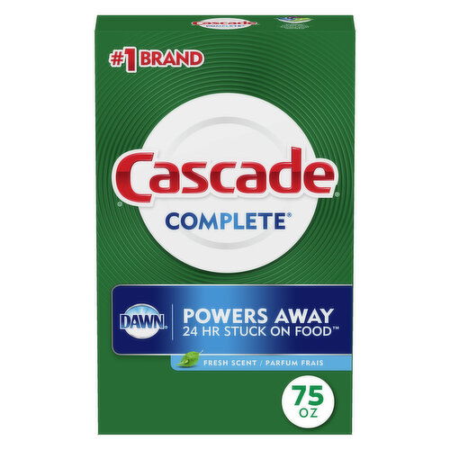 Cascade Cascade Complete Dish Detergent Powder, Fresh, 75 Oz