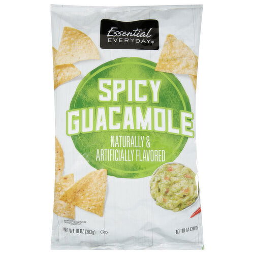 Essential Everyday Tortilla Chips, Spicy Guacamole