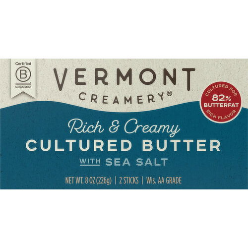 Vermont Creamery Cultured Butter with Sea Salt Sticks