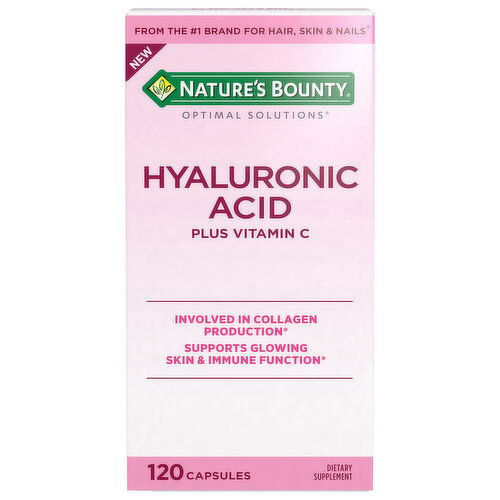 Nature's Bounty Hyaluronic Acid, Plus Vitamin C, Capsules