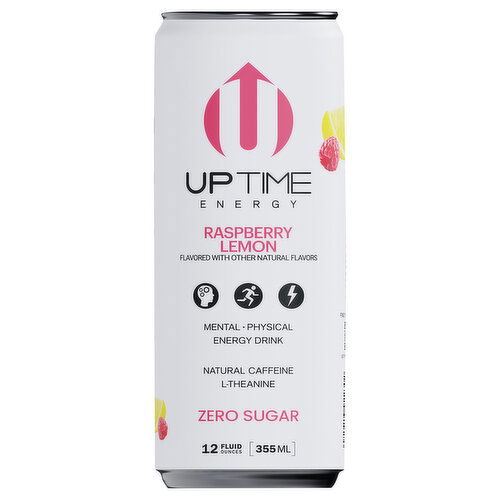 Uptime Zero Sugar Raspberry Lemon Energy Drink