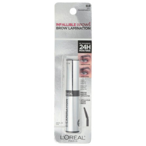 L'Oreal Infallible Brow Lamination, 0.0 Gel Transparent