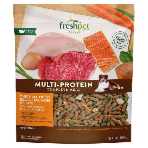 Freshpet Dog Food, Multi-Protein, Chicken, Beef, Egg & Salmon Recipe