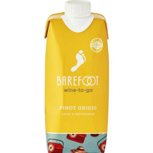 Barefoot Pinot Grigio White Wine Tetra 500ml 