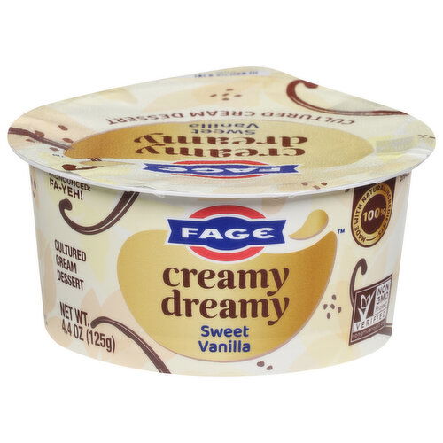 Fage Cream Dessert, Sweet Vanilla, Creamy Dreamy